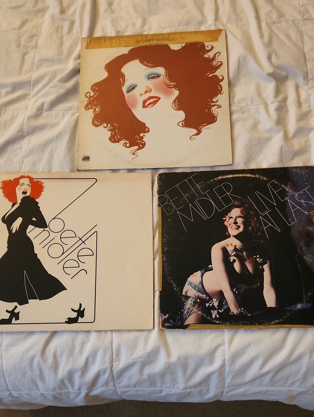 Bette Midler Vinyl Record Lot - Red Hair Artwork [Set 1]